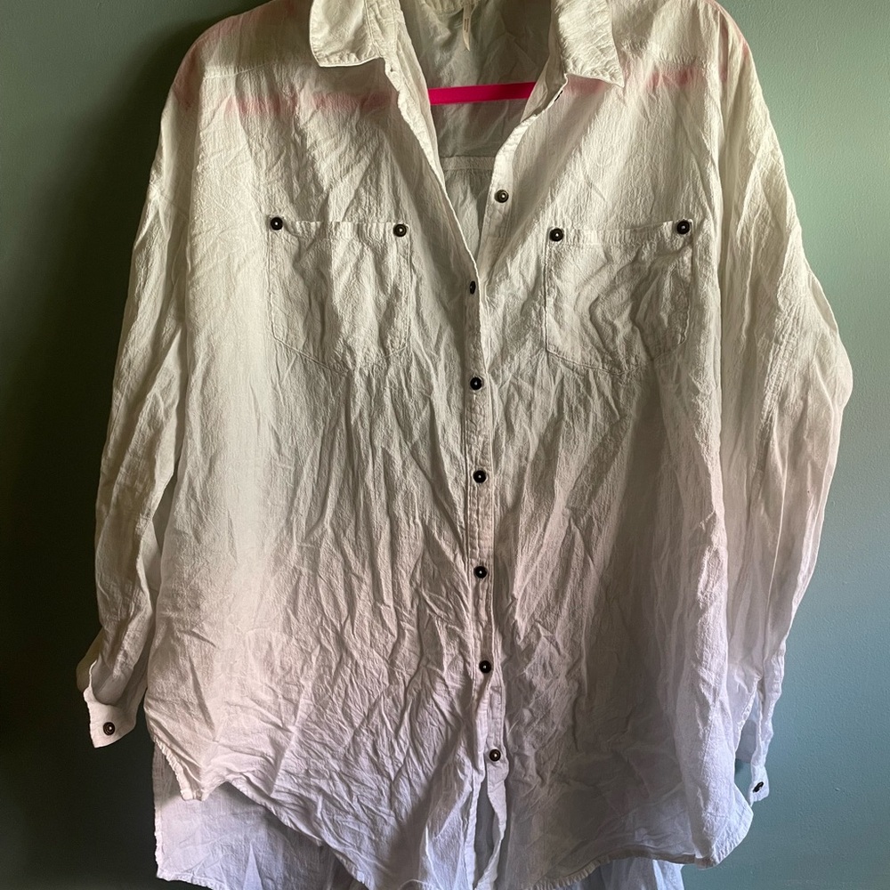 Men's White Button-Up Shirt